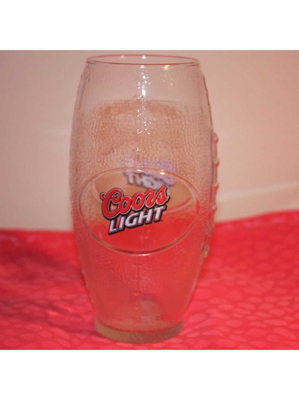 Coors Light Football Glass